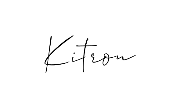 Also You can easily find your signature by using the search form. We will create Kitron name handwritten signature images for you free of cost using Allison_Script sign style. Kitron signature style 2 images and pictures png