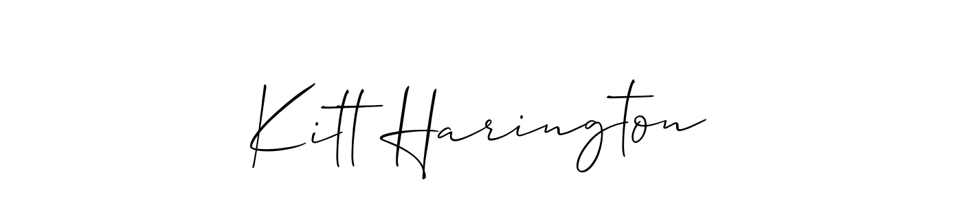 if you are searching for the best signature style for your name Kitt Harington. so please give up your signature search. here we have designed multiple signature styles  using Allison_Script. Kitt Harington signature style 2 images and pictures png