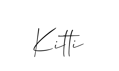 How to make Kitti name signature. Use Allison_Script style for creating short signs online. This is the latest handwritten sign. Kitti signature style 2 images and pictures png