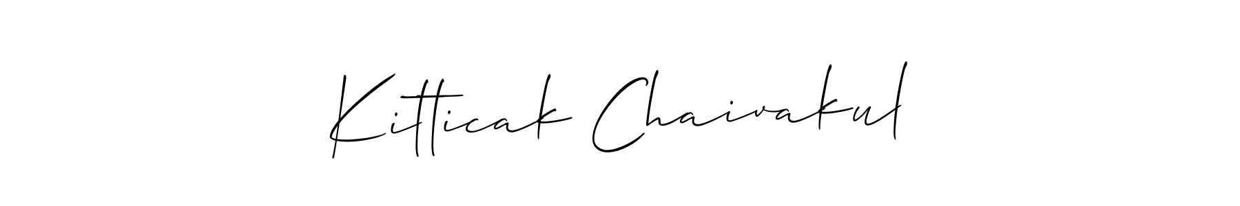 This is the best signature style for the Kitticak Chaivakul name. Also you like these signature font (Allison_Script). Mix name signature. Kitticak Chaivakul signature style 2 images and pictures png