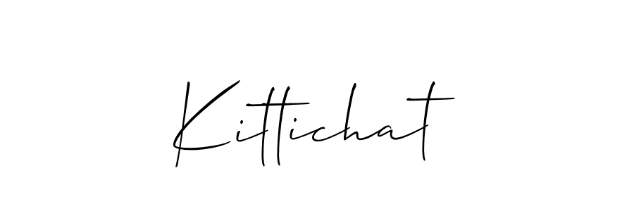 The best way (Allison_Script) to make a short signature is to pick only two or three words in your name. The name Kittichat include a total of six letters. For converting this name. Kittichat signature style 2 images and pictures png