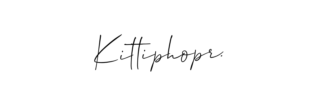 You should practise on your own different ways (Allison_Script) to write your name (Kittiphopr.) in signature. don't let someone else do it for you. Kittiphopr. signature style 2 images and pictures png