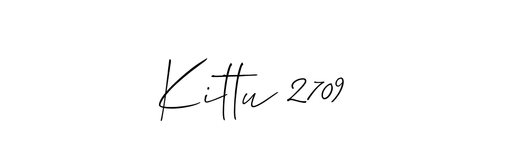 How to make Kittu 2709 name signature. Use Allison_Script style for creating short signs online. This is the latest handwritten sign. Kittu 2709 signature style 2 images and pictures png