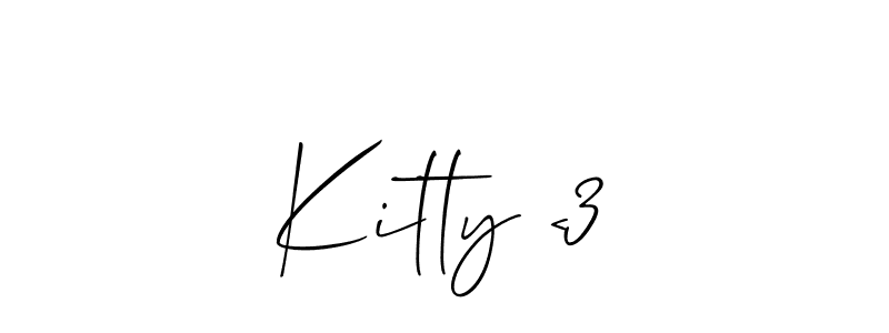 It looks lik you need a new signature style for name Kitty <3. Design unique handwritten (Allison_Script) signature with our free signature maker in just a few clicks. Kitty <3 signature style 2 images and pictures png