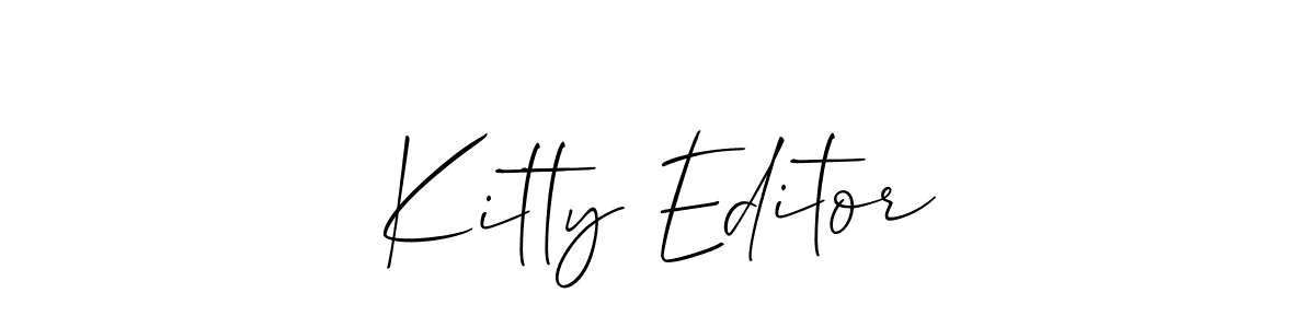 Make a beautiful signature design for name Kitty Editor. With this signature (Allison_Script) style, you can create a handwritten signature for free. Kitty Editor signature style 2 images and pictures png