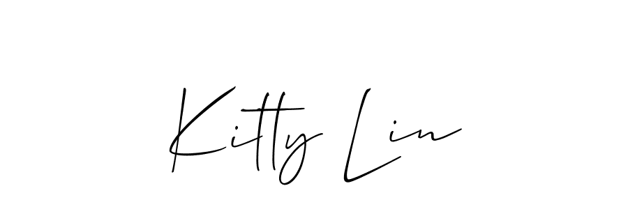 How to make Kitty Lin name signature. Use Allison_Script style for creating short signs online. This is the latest handwritten sign. Kitty Lin signature style 2 images and pictures png