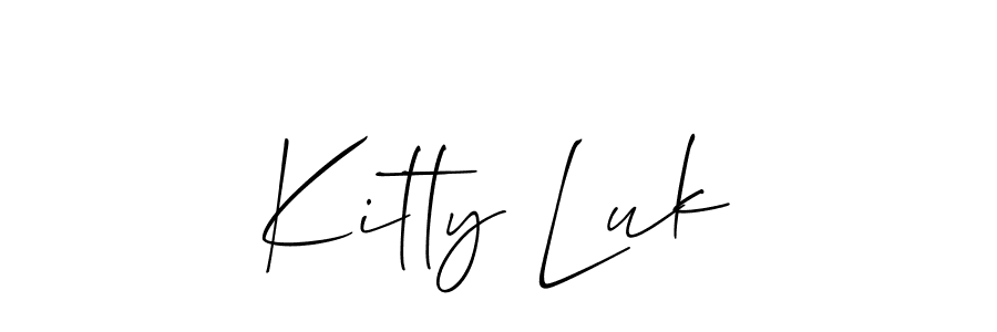 The best way (Allison_Script) to make a short signature is to pick only two or three words in your name. The name Kitty Luk include a total of six letters. For converting this name. Kitty Luk signature style 2 images and pictures png