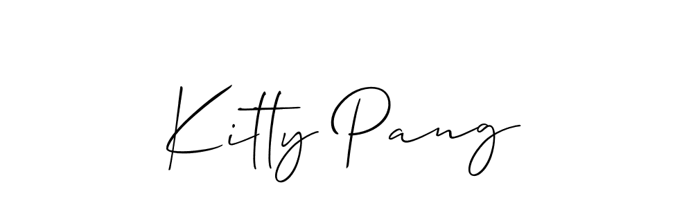 Allison_Script is a professional signature style that is perfect for those who want to add a touch of class to their signature. It is also a great choice for those who want to make their signature more unique. Get Kitty Pang name to fancy signature for free. Kitty Pang signature style 2 images and pictures png