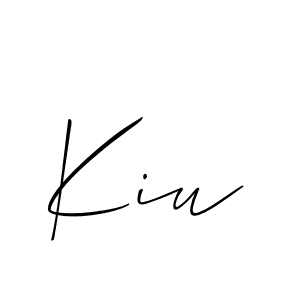 How to make Kiu signature? Allison_Script is a professional autograph style. Create handwritten signature for Kiu name. Kiu signature style 2 images and pictures png