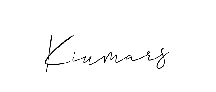 Design your own signature with our free online signature maker. With this signature software, you can create a handwritten (Allison_Script) signature for name Kiumars. Kiumars signature style 2 images and pictures png