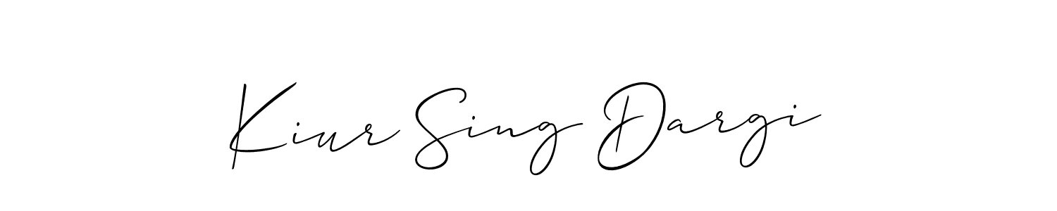 How to make Kiur Sing Dargi signature? Allison_Script is a professional autograph style. Create handwritten signature for Kiur Sing Dargi name. Kiur Sing Dargi signature style 2 images and pictures png