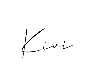 Make a beautiful signature design for name Kivi. With this signature (Allison_Script) style, you can create a handwritten signature for free. Kivi signature style 2 images and pictures png