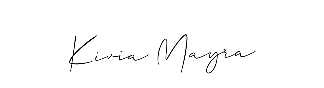 How to make Kivia Mayra signature? Allison_Script is a professional autograph style. Create handwritten signature for Kivia Mayra name. Kivia Mayra signature style 2 images and pictures png