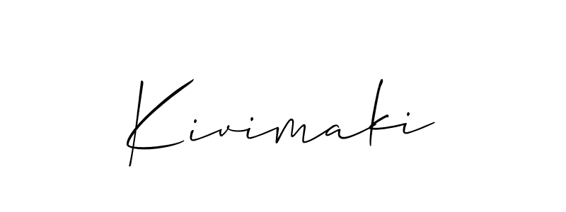 Make a beautiful signature design for name Kivimaki. With this signature (Allison_Script) style, you can create a handwritten signature for free. Kivimaki signature style 2 images and pictures png