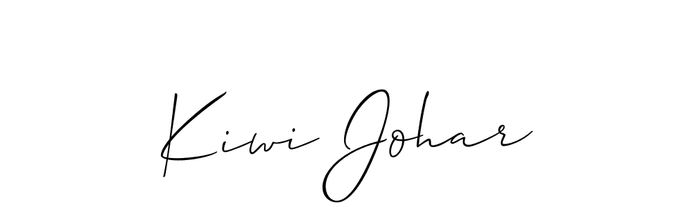 Design your own signature with our free online signature maker. With this signature software, you can create a handwritten (Allison_Script) signature for name Kiwi Johar. Kiwi Johar signature style 2 images and pictures png