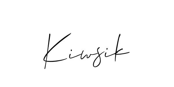 Also we have Kiwsik name is the best signature style. Create professional handwritten signature collection using Allison_Script autograph style. Kiwsik signature style 2 images and pictures png