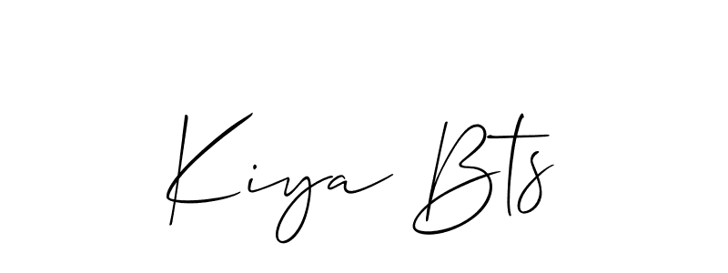 The best way (Allison_Script) to make a short signature is to pick only two or three words in your name. The name Kiya Bts include a total of six letters. For converting this name. Kiya Bts signature style 2 images and pictures png