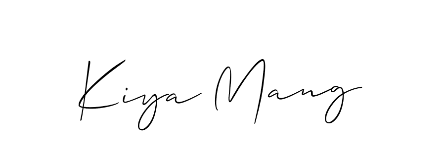 Also You can easily find your signature by using the search form. We will create Kiya Mang name handwritten signature images for you free of cost using Allison_Script sign style. Kiya Mang signature style 2 images and pictures png
