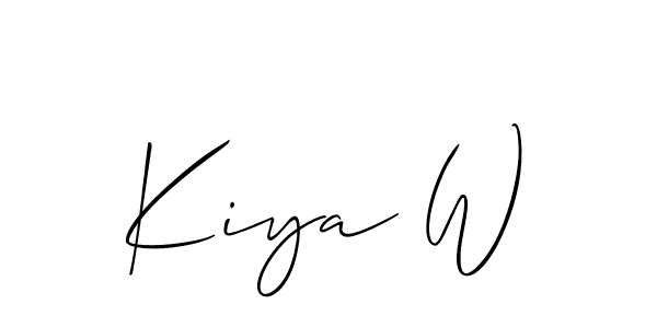 Make a beautiful signature design for name Kiya W. Use this online signature maker to create a handwritten signature for free. Kiya W signature style 2 images and pictures png
