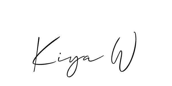 Once you've used our free online signature maker to create your best signature Allison_Script style, it's time to enjoy all of the benefits that Kiya W name signing documents. Kiya W signature style 2 images and pictures png