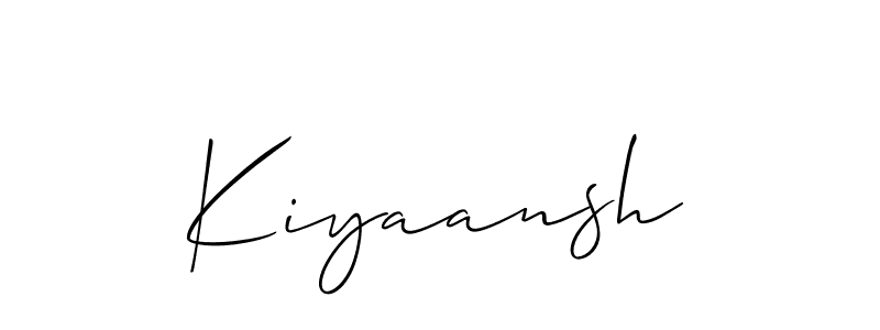 How to make Kiyaansh signature? Allison_Script is a professional autograph style. Create handwritten signature for Kiyaansh name. Kiyaansh signature style 2 images and pictures png