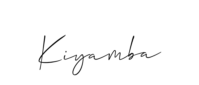 You should practise on your own different ways (Allison_Script) to write your name (Kiyamba) in signature. don't let someone else do it for you. Kiyamba signature style 2 images and pictures png