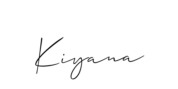 Also we have Kiyana name is the best signature style. Create professional handwritten signature collection using Allison_Script autograph style. Kiyana signature style 2 images and pictures png