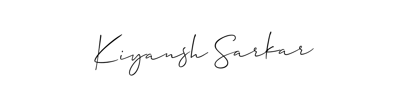 Also You can easily find your signature by using the search form. We will create Kiyansh Sarkar name handwritten signature images for you free of cost using Allison_Script sign style. Kiyansh Sarkar signature style 2 images and pictures png