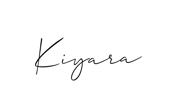 Design your own signature with our free online signature maker. With this signature software, you can create a handwritten (Allison_Script) signature for name Kiyara. Kiyara signature style 2 images and pictures png
