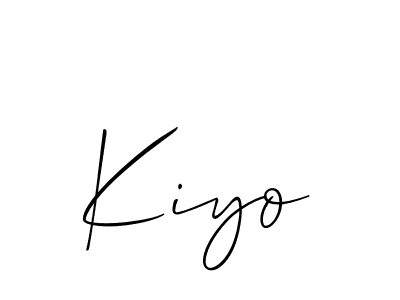 Design your own signature with our free online signature maker. With this signature software, you can create a handwritten (Allison_Script) signature for name Kiyo. Kiyo signature style 2 images and pictures png