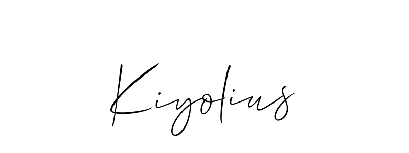 Kiyolius stylish signature style. Best Handwritten Sign (Allison_Script) for my name. Handwritten Signature Collection Ideas for my name Kiyolius. Kiyolius signature style 2 images and pictures png