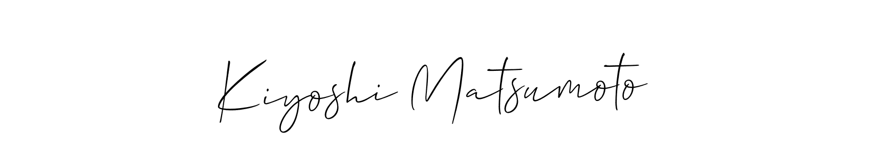 Also You can easily find your signature by using the search form. We will create Kiyoshi Matsumoto name handwritten signature images for you free of cost using Allison_Script sign style. Kiyoshi Matsumoto signature style 2 images and pictures png