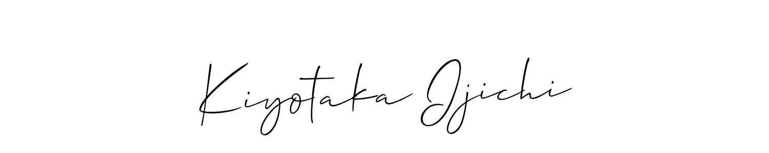 How to Draw Kiyotaka Ijichi signature style? Allison_Script is a latest design signature styles for name Kiyotaka Ijichi. Kiyotaka Ijichi signature style 2 images and pictures png