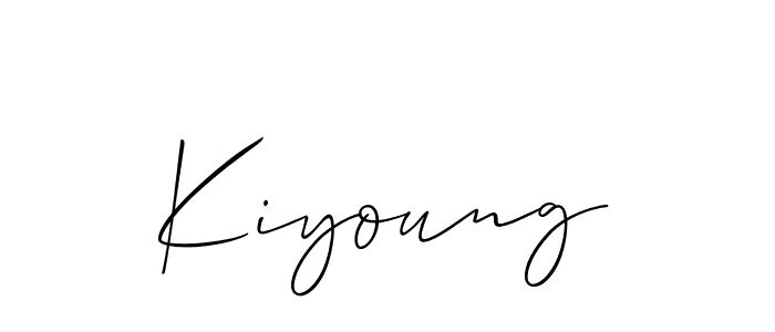 How to make Kiyoung signature? Allison_Script is a professional autograph style. Create handwritten signature for Kiyoung name. Kiyoung signature style 2 images and pictures png