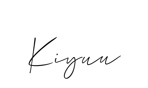 Allison_Script is a professional signature style that is perfect for those who want to add a touch of class to their signature. It is also a great choice for those who want to make their signature more unique. Get Kiyuu name to fancy signature for free. Kiyuu signature style 2 images and pictures png