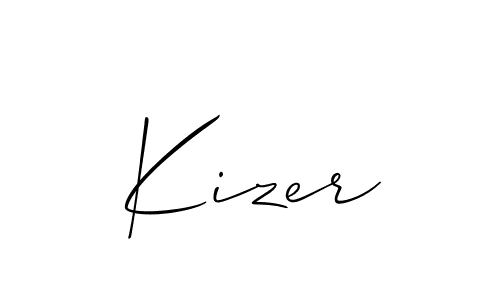 Create a beautiful signature design for name Kizer. With this signature (Allison_Script) fonts, you can make a handwritten signature for free. Kizer signature style 2 images and pictures png