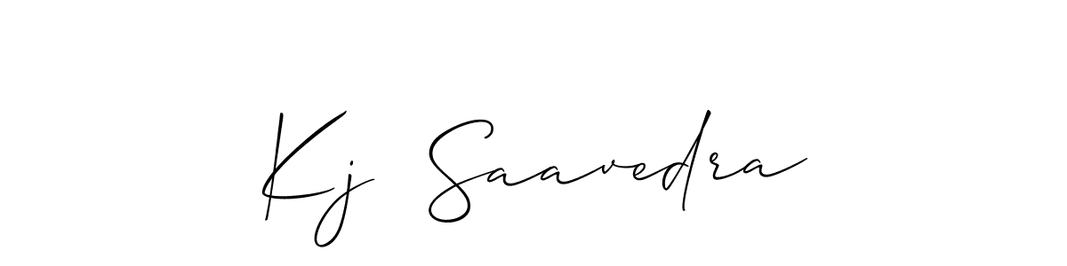 Also we have Kj  Saavedra name is the best signature style. Create professional handwritten signature collection using Allison_Script autograph style. Kj  Saavedra signature style 2 images and pictures png