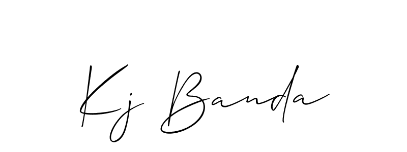 Also You can easily find your signature by using the search form. We will create Kj Banda name handwritten signature images for you free of cost using Allison_Script sign style. Kj Banda signature style 2 images and pictures png