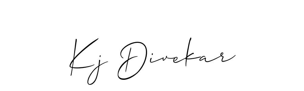 Kj Divekar stylish signature style. Best Handwritten Sign (Allison_Script) for my name. Handwritten Signature Collection Ideas for my name Kj Divekar. Kj Divekar signature style 2 images and pictures png