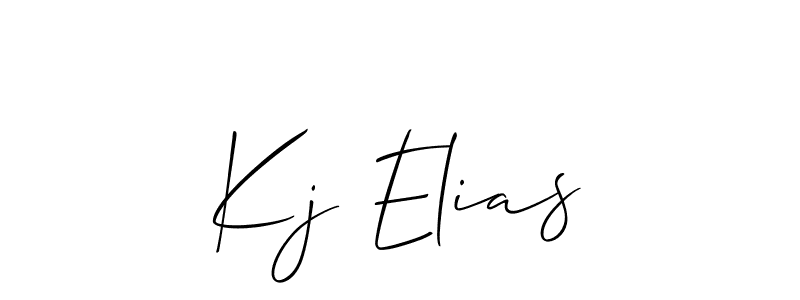 How to make Kj Elias name signature. Use Allison_Script style for creating short signs online. This is the latest handwritten sign. Kj Elias signature style 2 images and pictures png