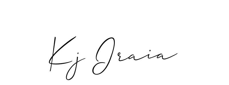 Also You can easily find your signature by using the search form. We will create Kj Iraia name handwritten signature images for you free of cost using Allison_Script sign style. Kj Iraia signature style 2 images and pictures png