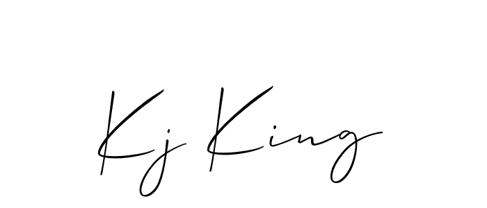Kj King stylish signature style. Best Handwritten Sign (Allison_Script) for my name. Handwritten Signature Collection Ideas for my name Kj King. Kj King signature style 2 images and pictures png