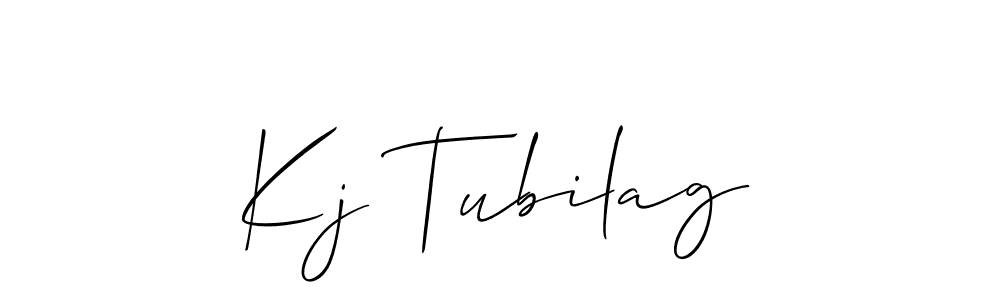 Also You can easily find your signature by using the search form. We will create Kj Tubilag name handwritten signature images for you free of cost using Allison_Script sign style. Kj Tubilag signature style 2 images and pictures png