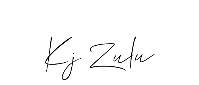 It looks lik you need a new signature style for name Kj Zulu. Design unique handwritten (Allison_Script) signature with our free signature maker in just a few clicks. Kj Zulu signature style 2 images and pictures png