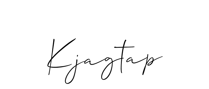 How to Draw Kjagtap signature style? Allison_Script is a latest design signature styles for name Kjagtap. Kjagtap signature style 2 images and pictures png