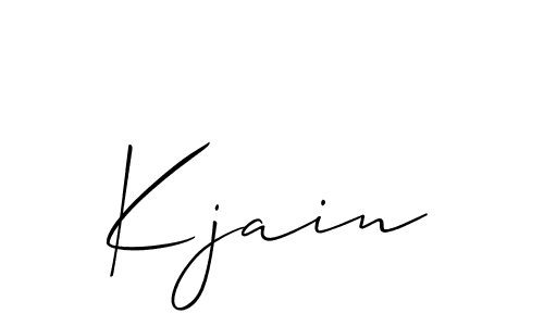 How to make Kjain signature? Allison_Script is a professional autograph style. Create handwritten signature for Kjain name. Kjain signature style 2 images and pictures png