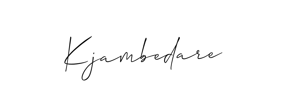 Once you've used our free online signature maker to create your best signature Allison_Script style, it's time to enjoy all of the benefits that Kjambedare name signing documents. Kjambedare signature style 2 images and pictures png