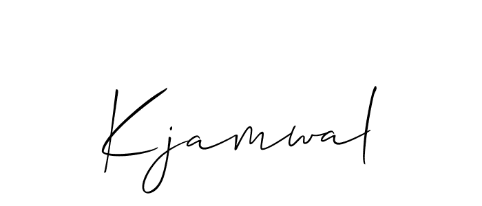 You should practise on your own different ways (Allison_Script) to write your name (Kjamwal) in signature. don't let someone else do it for you. Kjamwal signature style 2 images and pictures png