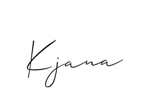 How to make Kjana signature? Allison_Script is a professional autograph style. Create handwritten signature for Kjana name. Kjana signature style 2 images and pictures png