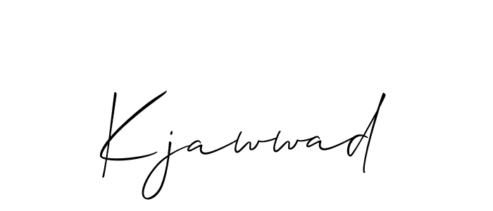 if you are searching for the best signature style for your name Kjawwad. so please give up your signature search. here we have designed multiple signature styles  using Allison_Script. Kjawwad signature style 2 images and pictures png